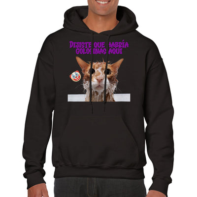 Sudadera con capucha unisex estampado de gato 