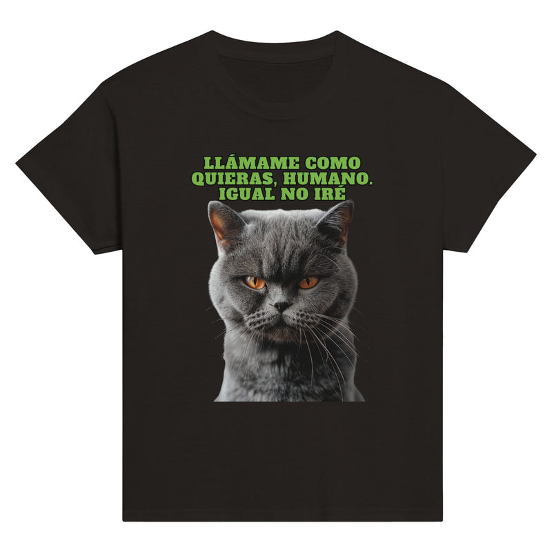 Camiseta Junior Unisex Estampado de Gato "Actitud Miau" Michilandia | La tienda online de los fans de gatos