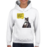 Sudadera con capucha júnior estampado de gato "Friedrich Michi Nietzsche" Michilandia | La tienda online de los amantes de gatos