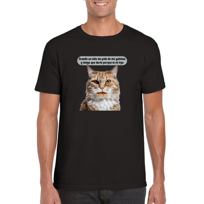 Camiseta unisex estampado de gato 