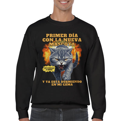 Sudadera Unisex Estampado de Gato 