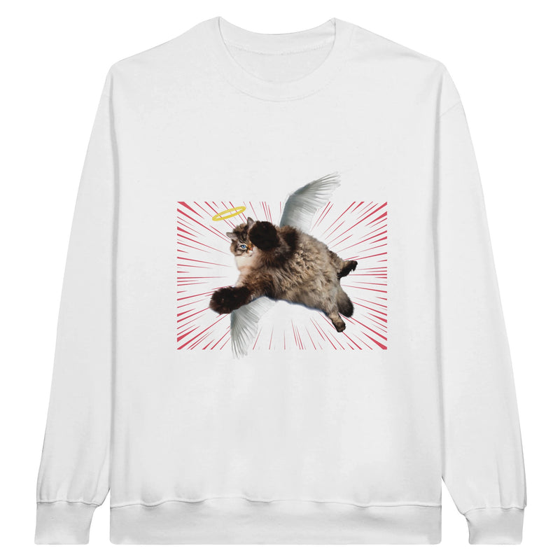 Sudadera Unisex Estampado de Gato "Ángel de Pelaje" Michilandia | La tienda online de los fans de gatos