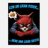 Lienzo de Gato "Spider-Siesta" Michilandia | La tienda online de los amantes de gatos