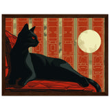 Póster de gato con marco de madera "Miau en el Deco" Michilandia | La tienda online de los fans de gatos