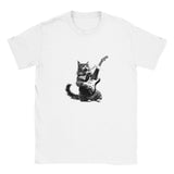 Camiseta Junior Unisex Estampado de Gato "Rocker Miau" Michilandia | La tienda online de los fans de gatos