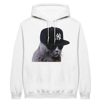 Sudadera con Capucha Unisex Estampado de Gato "El Swag" Michilandia | La tienda online de los fans de gatos