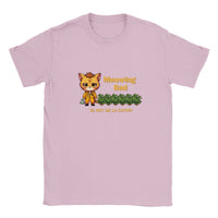 Camiseta Junior Unisex Estampado de Gato "Rey de la Catnip" Michilandia | La tienda online de los fans de gatos