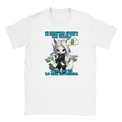 Camiseta Junior Unisex Estampado de Gato 