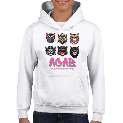 Sudadera con capucha júnior estampado de gato 