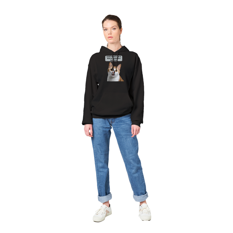 Sudadera con capucha unisex estampado de gato "¿Eres tú Karen?" Gelato