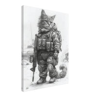 Lienzo de gato "Comando Gatuno SWAT" Michilandia | La tienda online de los fans de gatos