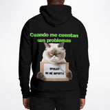 Sudadera deportiva con capucha unisex estampado de gato "Desinterés Felino" Subliminator