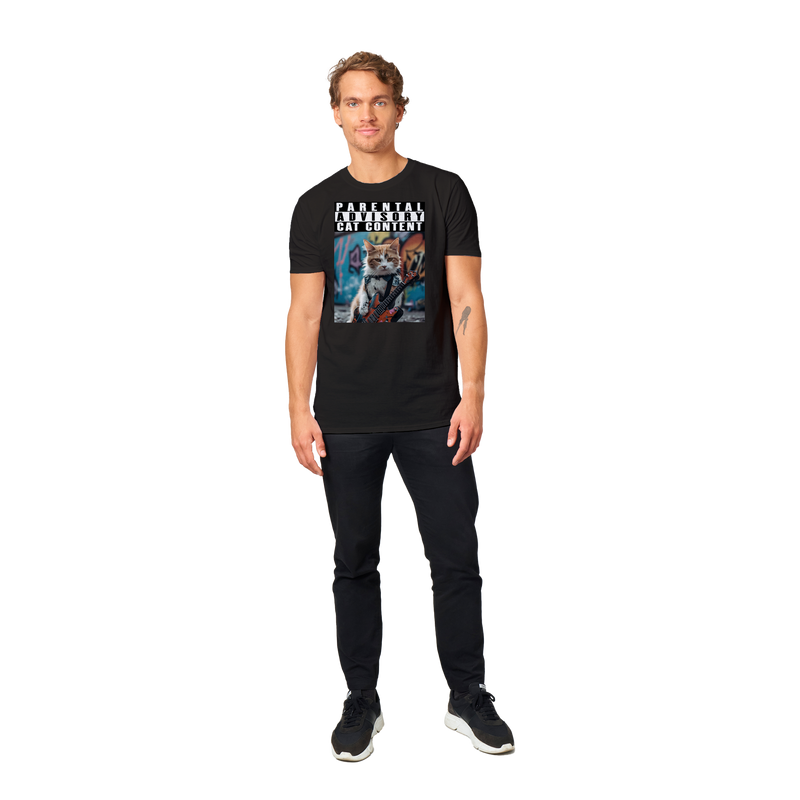 Camiseta unisex estampado de gato "Michi Rockstar" Gelato