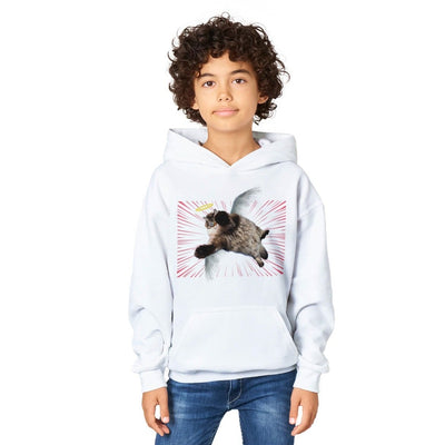 Sudadera con capucha júnior estampado de gato 