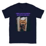 Camiseta unisex estampado de gato "En el baño"