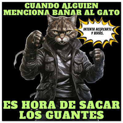 Panel de aluminio impresión de gato "El Intocable" Michilandia | La tienda online de los fans de gatos