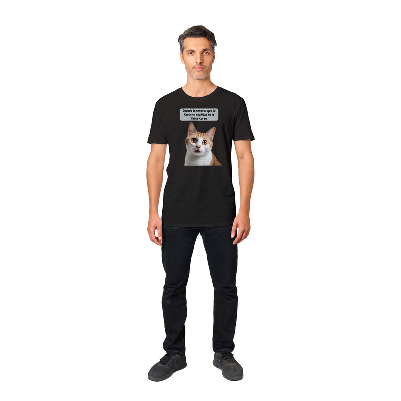 Camiseta unisex estampado de gato "Michi Sorprendido" Gelato