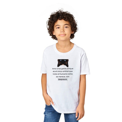 Camiseta Junior Unisex Estampado de Gato 