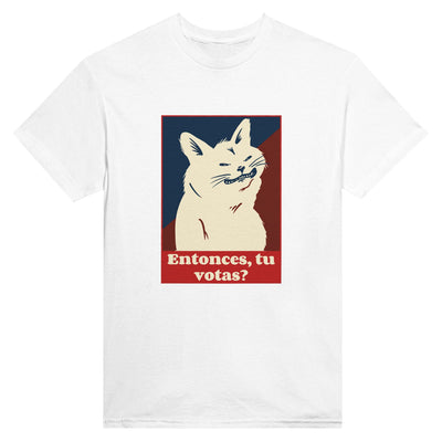 Camiseta Unisex Estampado de Gato "Miau de Votante" Michilandia