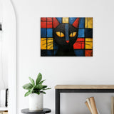 Panel de madera impresión de gato "Esencia de Mondrian" Michilandia | La tienda online de los fans de gatos