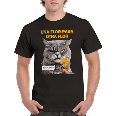 Camiseta Unisex Estampado de Gato 