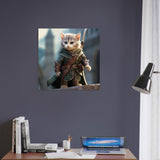 Panel de aluminio impresión de gato "Michi Legolas" Gelato