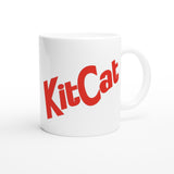 Taza Blanca con Impresión de Gato "KitCat Break" Michilandia | La tienda online de los fans de gatos