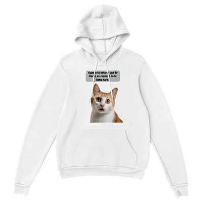 Sudadera con capucha unisex estampado de gato "¿Eres tú Karen?" Gelato