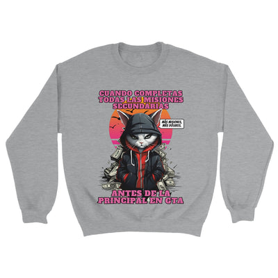 Sudadera Unisex Estampado de Gato "GTA: Gato Theft Auto" Michilandia | La tienda online de los amantes de gatos