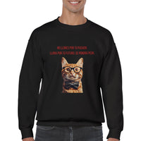 Sudadera Unisex Estampado de Gato 