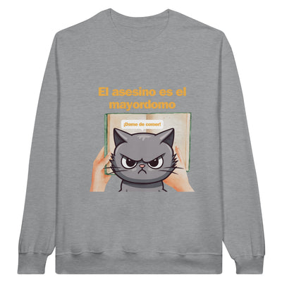 Sudadera Unisex Estampado de Gato "El Misterio del Mayordomo" Michilandia | La tienda online de los fans de gatos