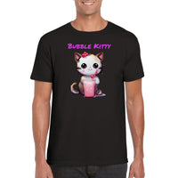 Camiseta unisex estampado de gato "Bubble Kitty"