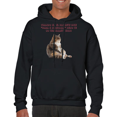 Sudadera con Capucha Unisex Estampado de Gato 