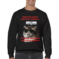 Sudadera Unisex Estampado de Gato 