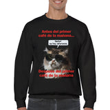 Sudadera Unisex Estampado de Gato "Amanecer Grumpy" Michilandia | La tienda online de los fans de gatos