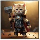 Póster semibrillante de gato con marco metal "Michi Thor" Gelato