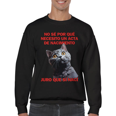 Sudadera Unisex Estampado de Gato 