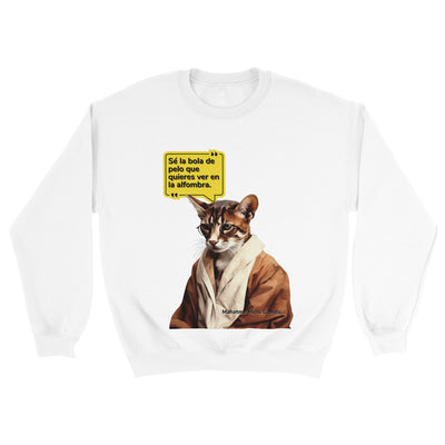 Sudadera unisex estampado de gato "Mahatma Michi Gandhi" Michilandia | La tienda online de los amantes de gatos