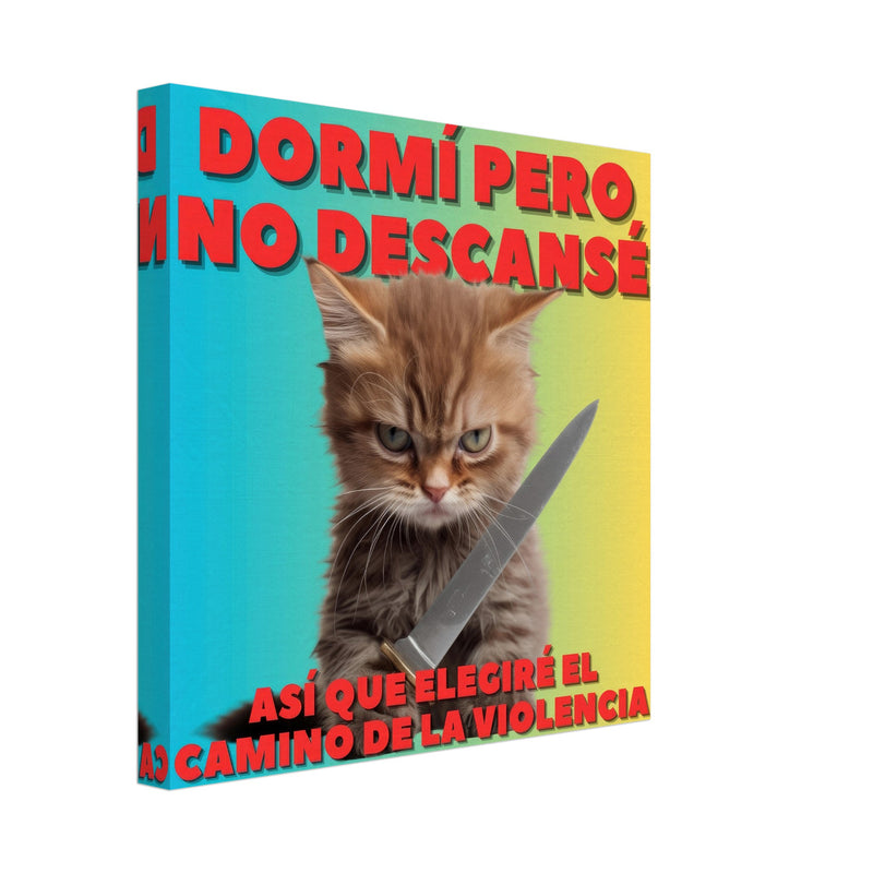 Lienzo de gato "Amanecer Agresivo" Michilandia | La tienda online de los fans de gatos