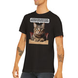 Camiseta unisex estampado de gato "Confesión Incomoda" Michilandia | La tienda online de los fans de gatos