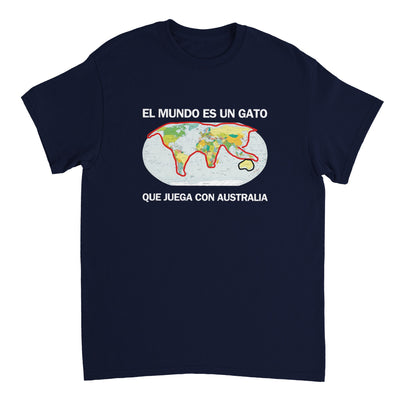 Camiseta Unisex Estampado de Gato "Atlas Felino" Michilandia | La tienda online de los fans de gatos