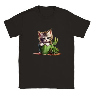 Camiseta unisex estampado de gato 