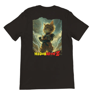 Camiseta Prémium Unisex Impresión Trasera de Gato 