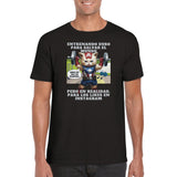 Camiseta unisex estampado de gato "Michi America Fitness"