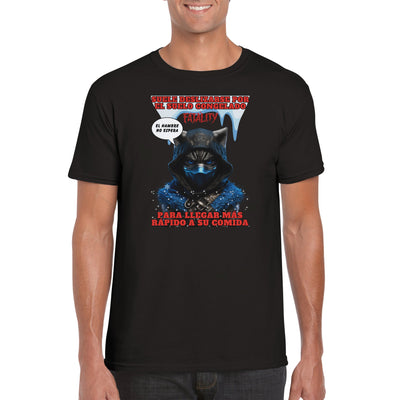 Camiseta unisex estampado de gato 