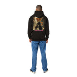 Sudadera con capucha Prémium Unisex Impresión Trasera de Gato "Gatito Shinigami" Michilandia | La tienda online de los fans de gatos