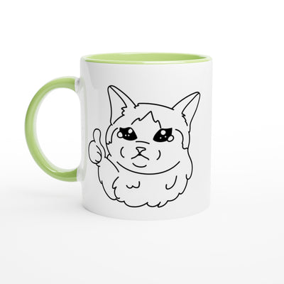 Taza Bicolor con Impresión de Gato "Lágrimas de Aprobación" Michilandia