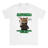 Camiseta unisex estampado de gato "Guardián del Sillón" Michilandia | La tienda online de los amantes de gatos