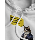 Sudadera con Capucha Unisex Estampado de Gato "René Michi Descartes" Michilandia | La tienda online de los amantes de gatos