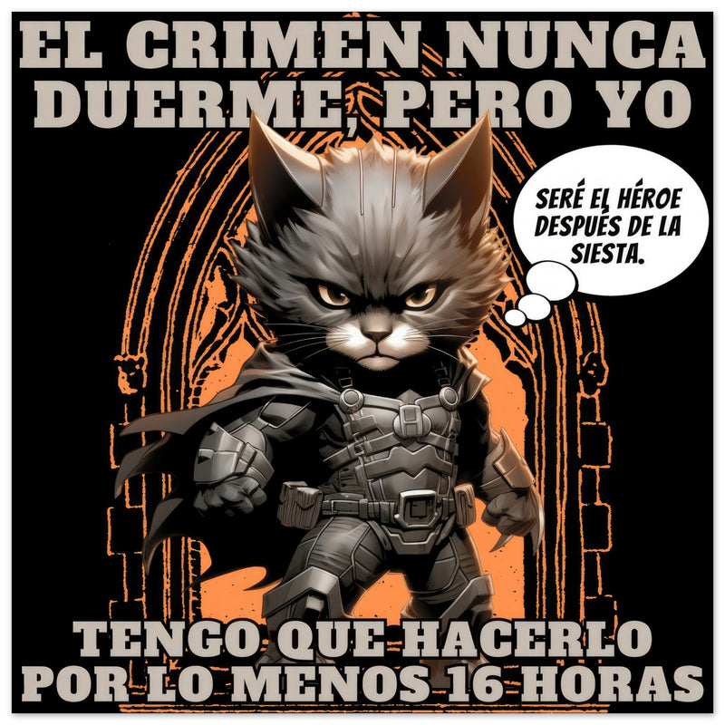 Panel de aluminio impresión de gato "Siesta de la Justicia" Michilandia | La tienda online de los fans de gatos